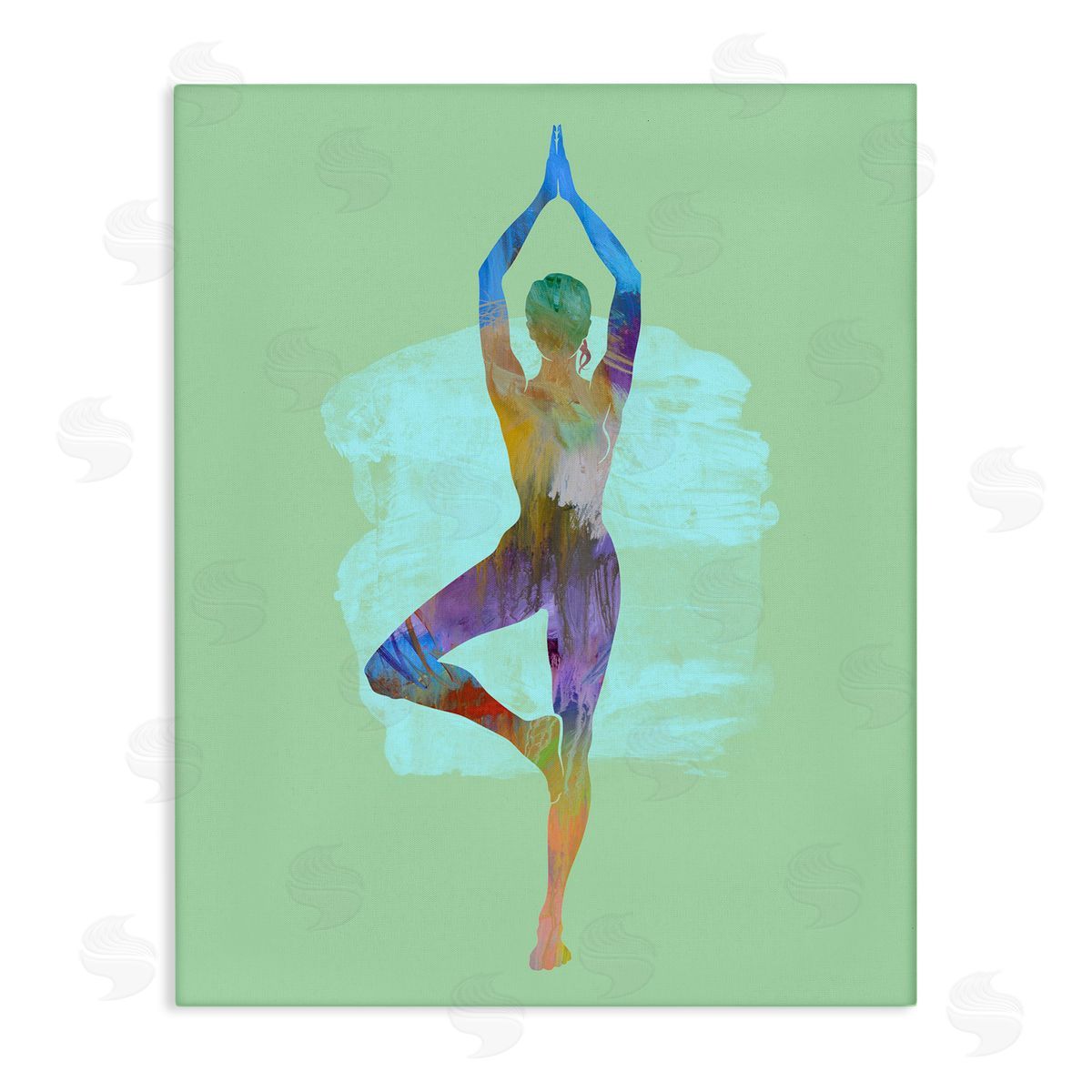 Tim Parker Meditating Standing Pose Canvas Wall Art Print