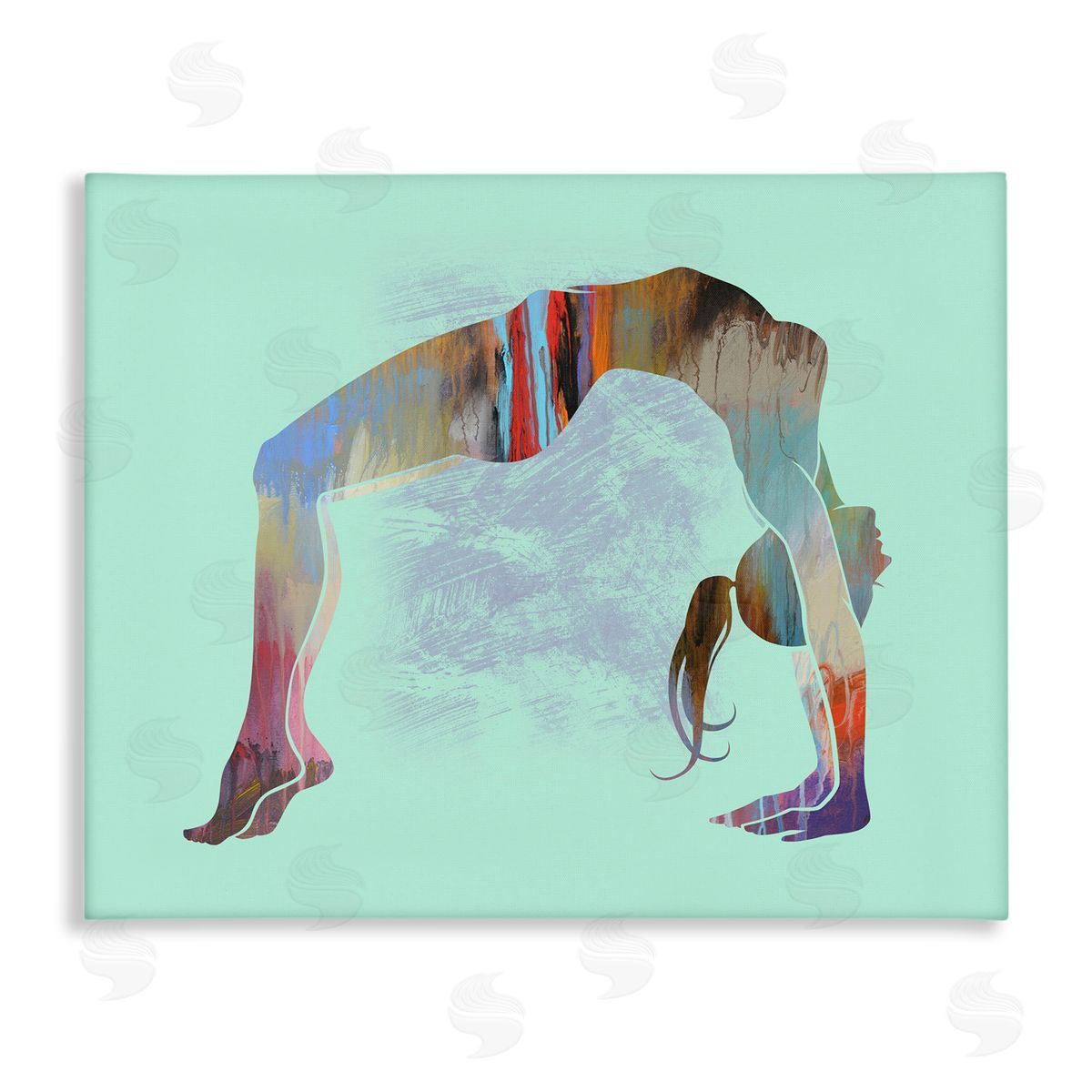 Tim Parker Yoga Exercise Pose Canvas Wall Art Print