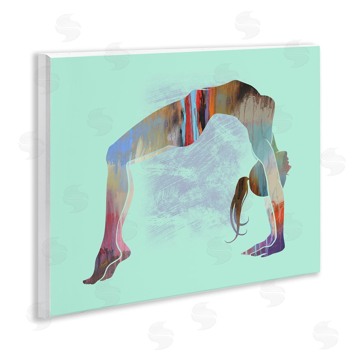 Tim Parker Yoga Exercise Pose Wooden Wall Plaque Art Print