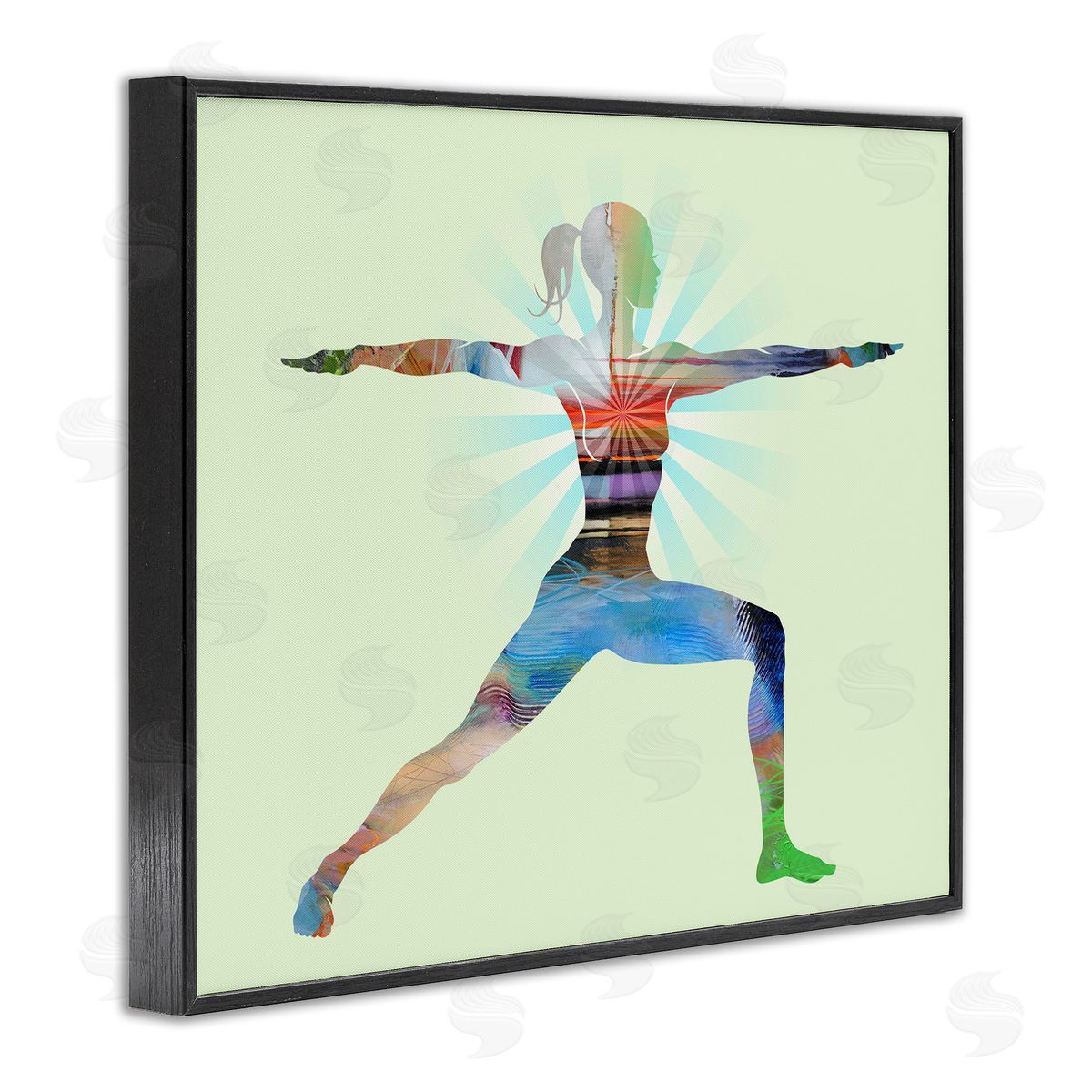Tim Parker Standing Yoga Pose Black Framed Giclee Wall Art Print