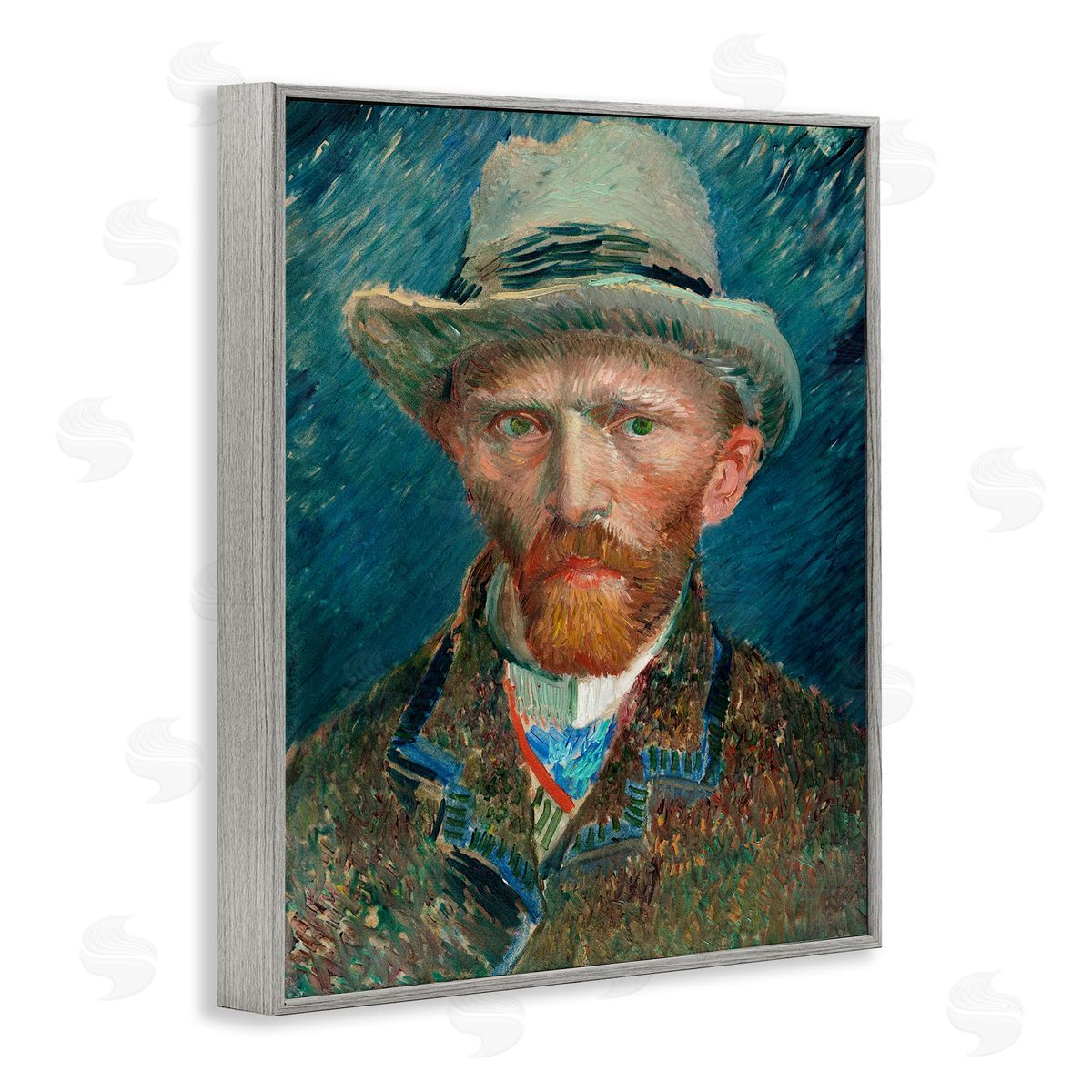 Vincent Van Gogh Classic Van Gogh Portrait Gray Framed Giclee Wall Art Print