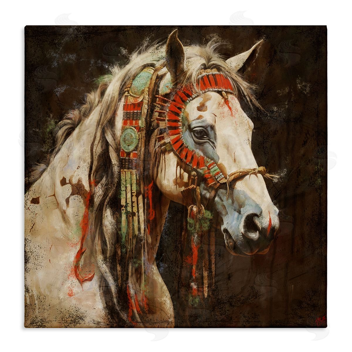 Marta Wiley Strong Traditional Horse Canvas Wall Art Print