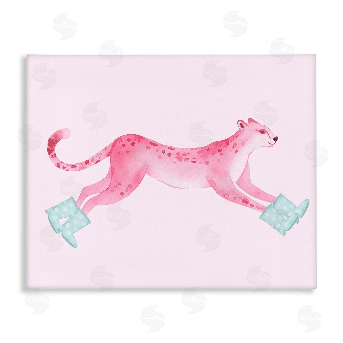 Stupell Studio Running Leopard in Boots Canvas Wall Art Print