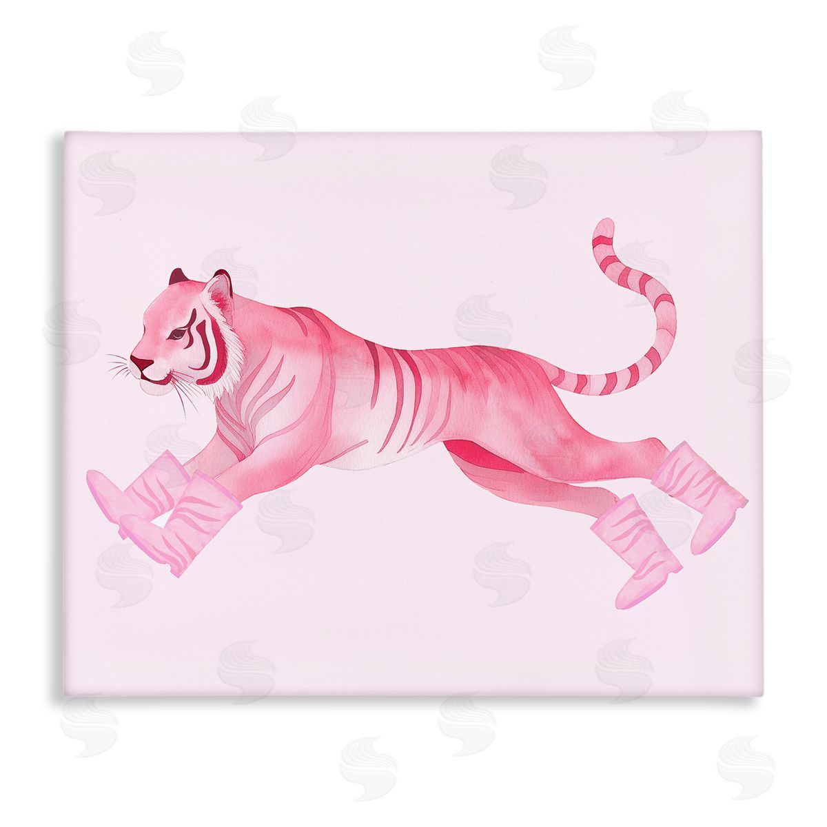 Stupell Studio Running Tiger in Boots Canvas Wall Art Print