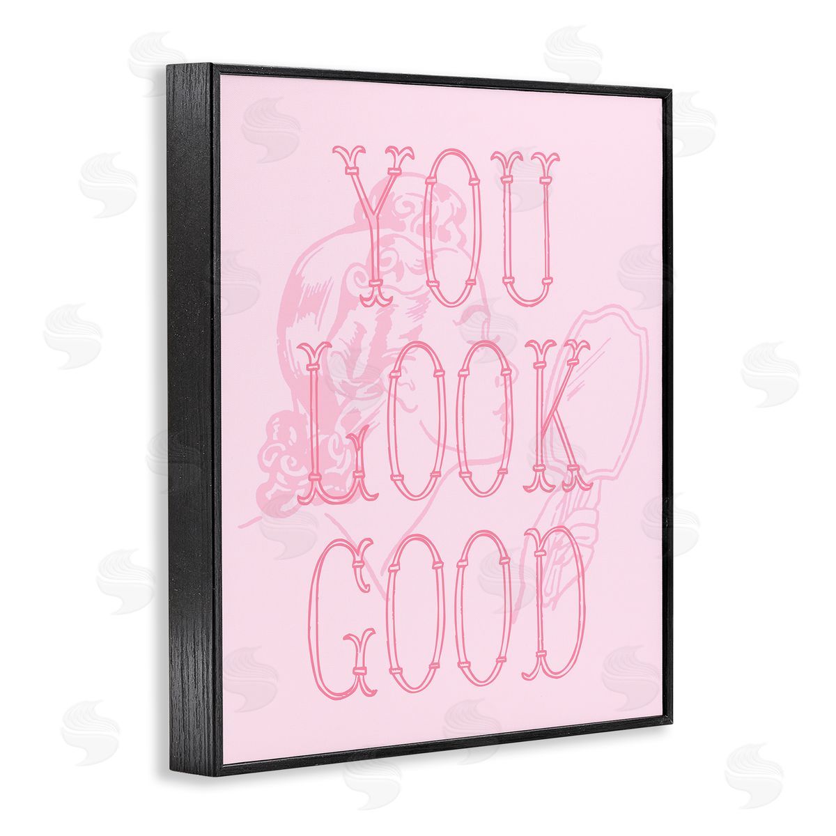 Stupell Studio You Look Good Sentiment Black Framed Giclee Wall Art Print