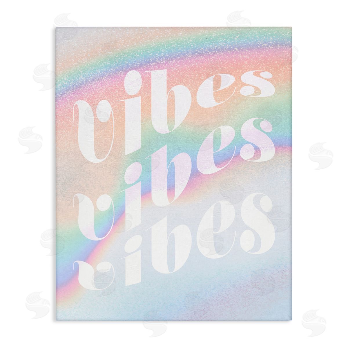 Stupell Studio Vibes over Glam Rainbow Canvas Wall Art Print