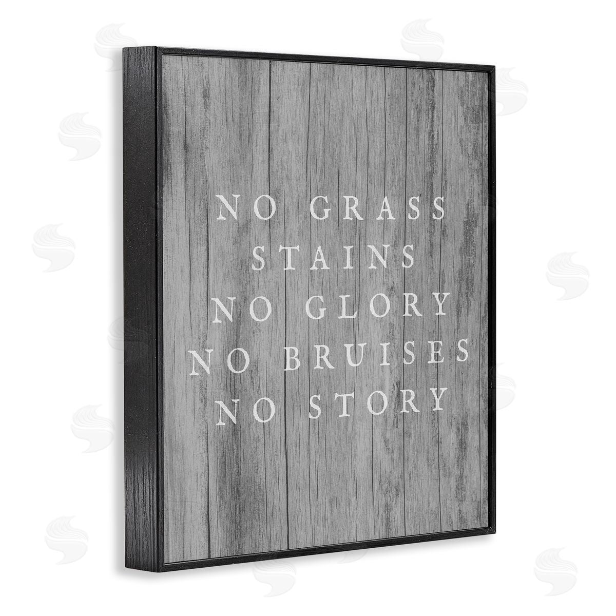 Stupell Studio No Grass Stains No Glory Black Framed Giclee Wall Art Print
