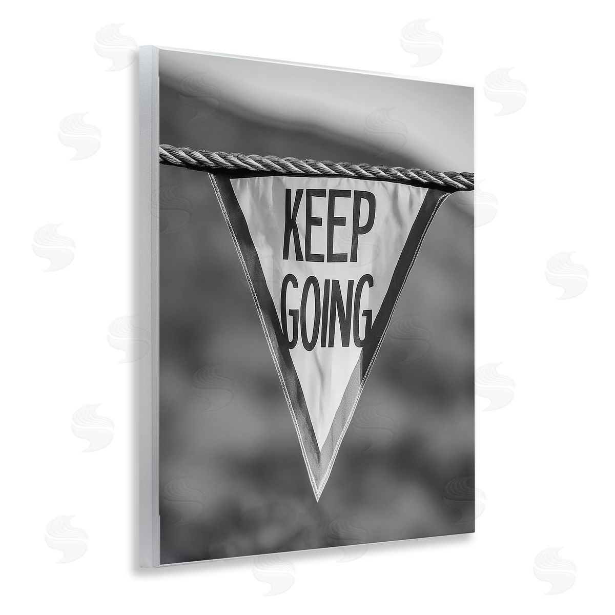 Stupell Studio Keep Going Pennant Wooden Wall Plaque Art Print