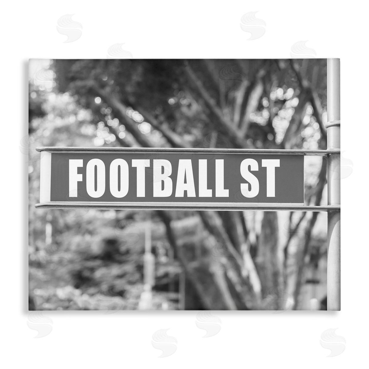 Stupell Studio Football Street Sign Canvas Wall Art Print