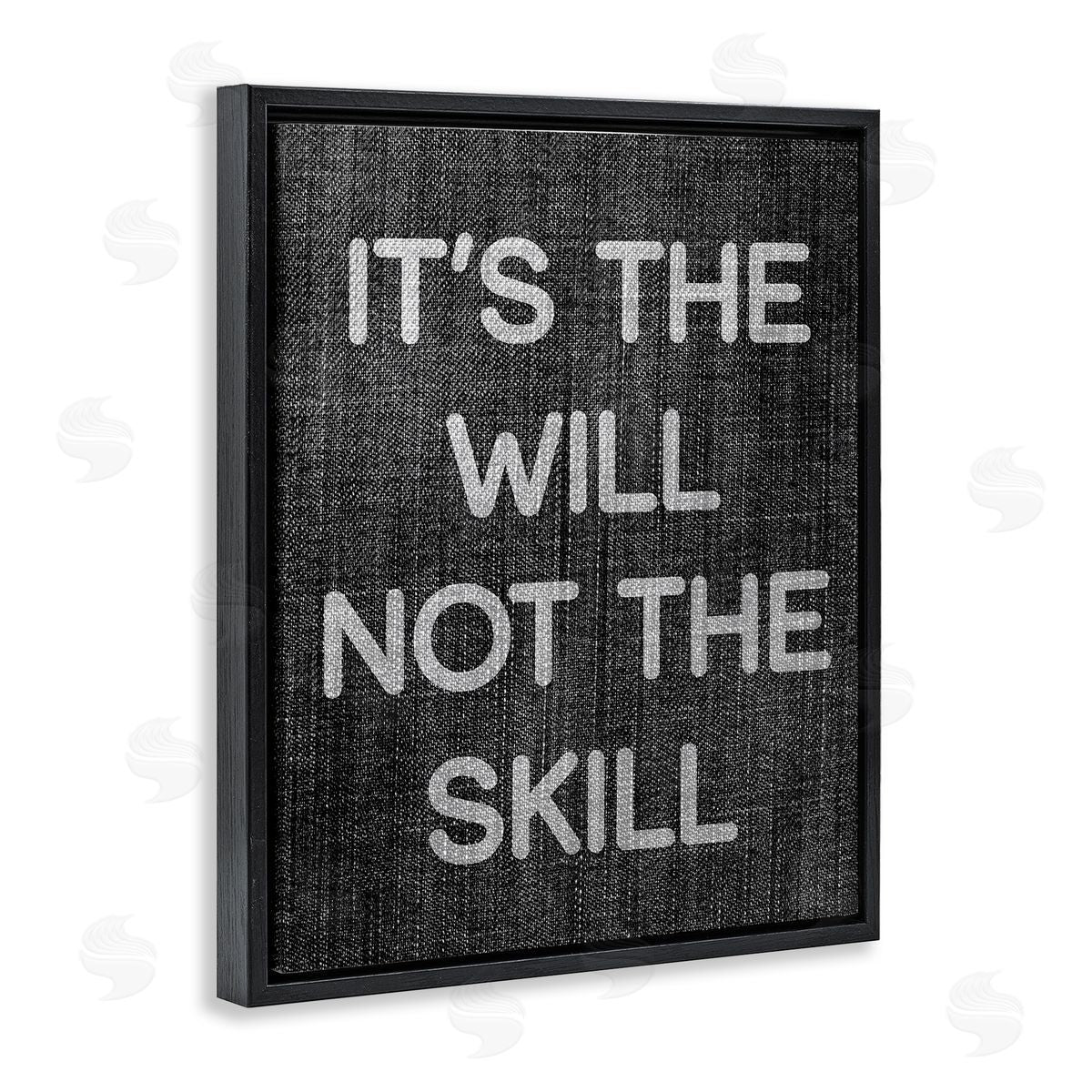 Stupell Studio Will Not Skill Phrase Black Floating Frame Canvas Wall Art Print