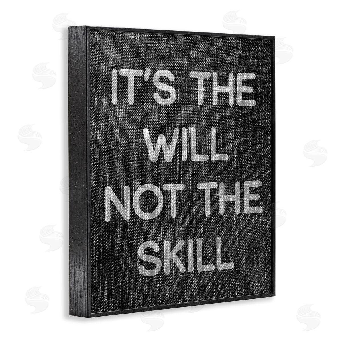 Stupell Studio Will Not Skill Phrase Black Framed Giclee Wall Art Print