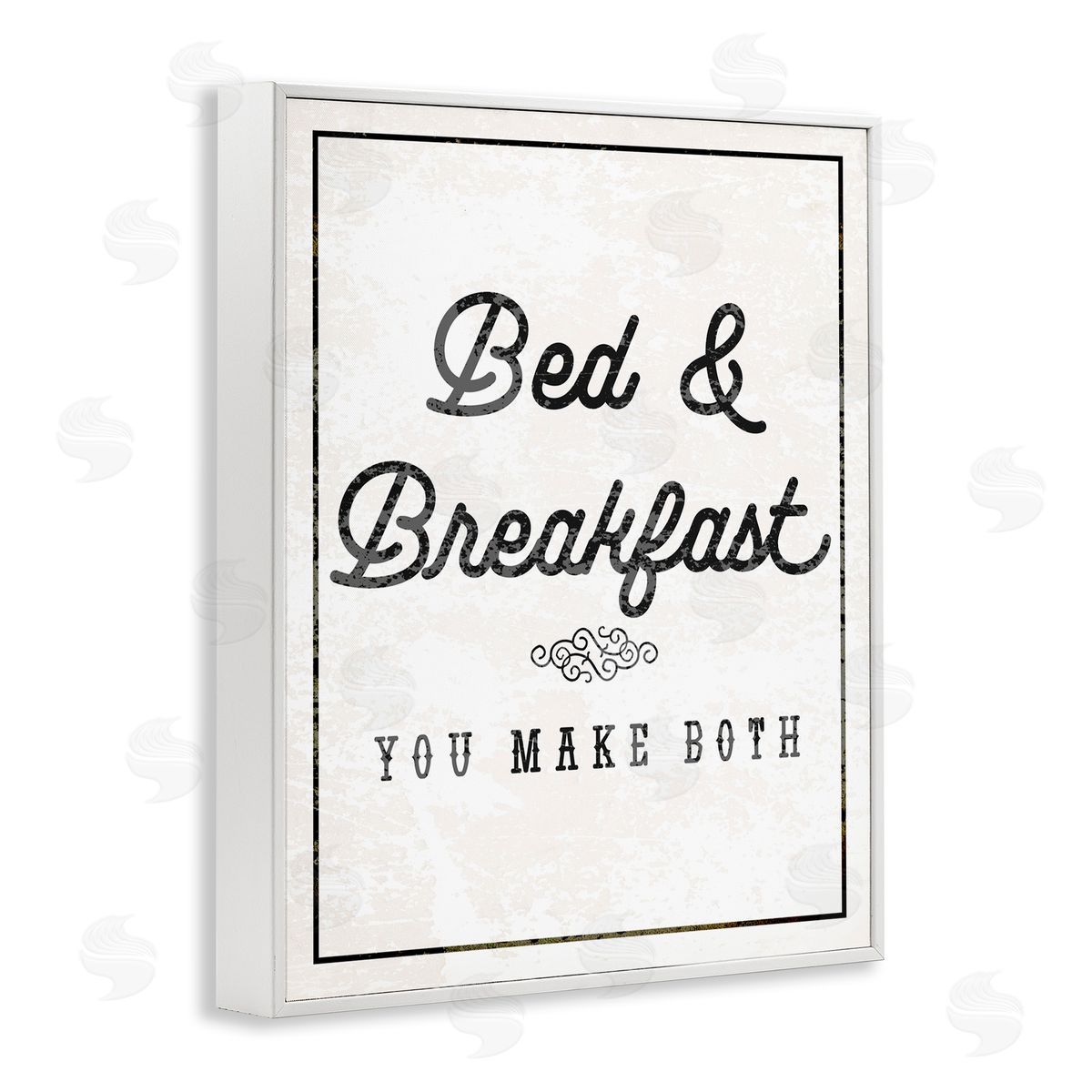 Stupell Studio Bed & Breakfast Humor White Framed Giclee Wall Art Print