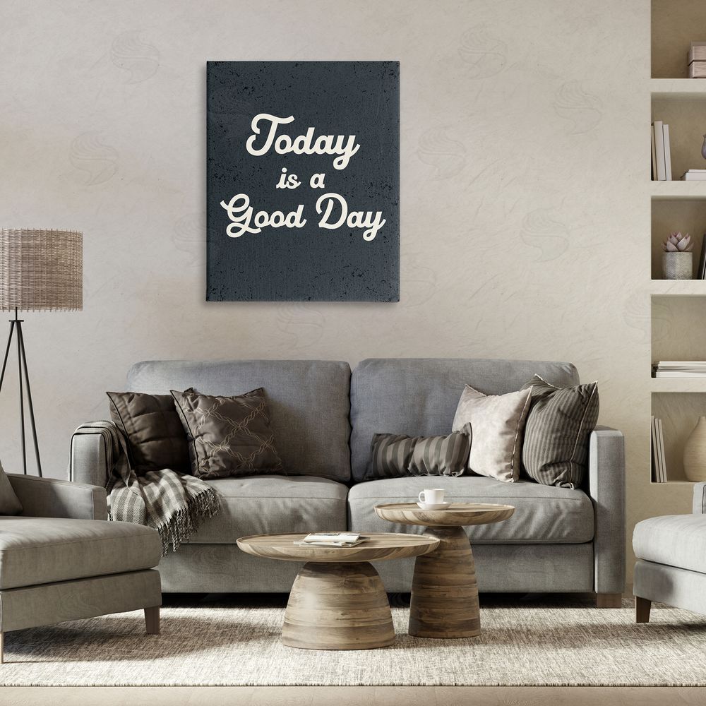 Stupell Studio Today Is Good Day Vintage Canvas Wall Art Print in Room