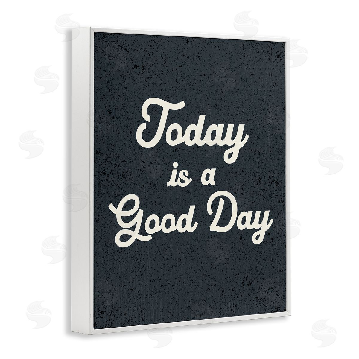 Stupell Studio Today Is Good Day Vintage White Framed Giclee Wall Art Print