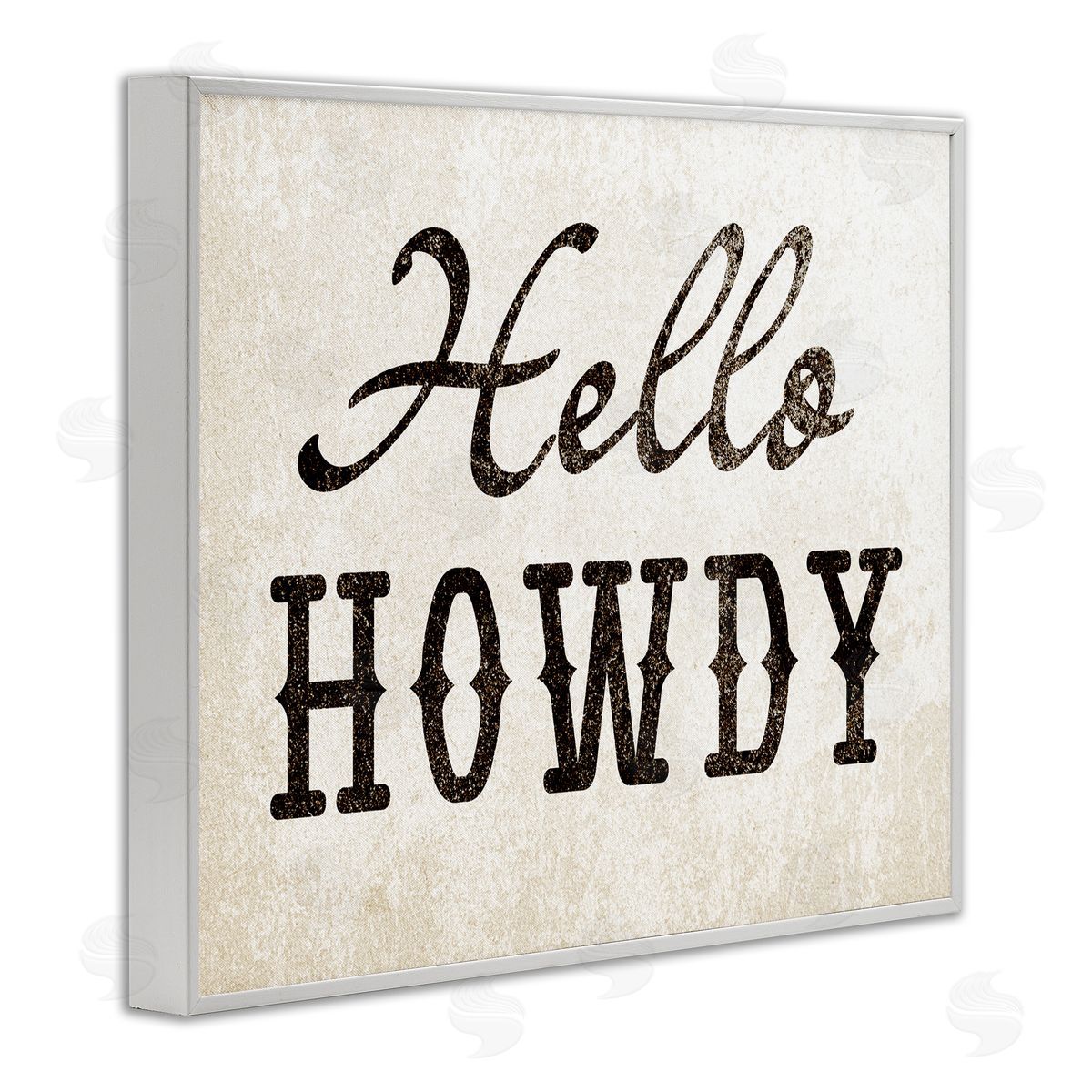 Stupell Studio Western Hellow Howdy White Framed Giclee Wall Art Print