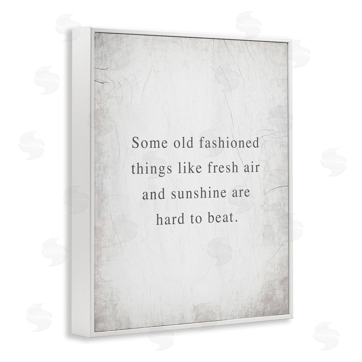 Stupell Studio Fresh Air & Sunshine Sentiment White Framed Giclee Wall Art Print