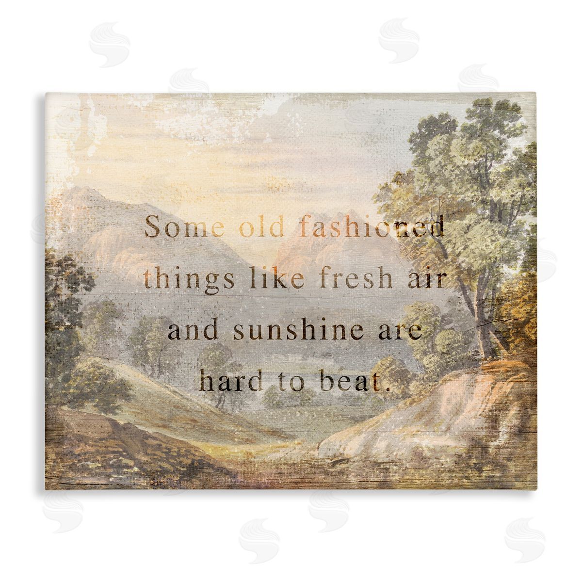 Stupell Studio Fresh Air Sentiment Landscape Canvas Wall Art Print
