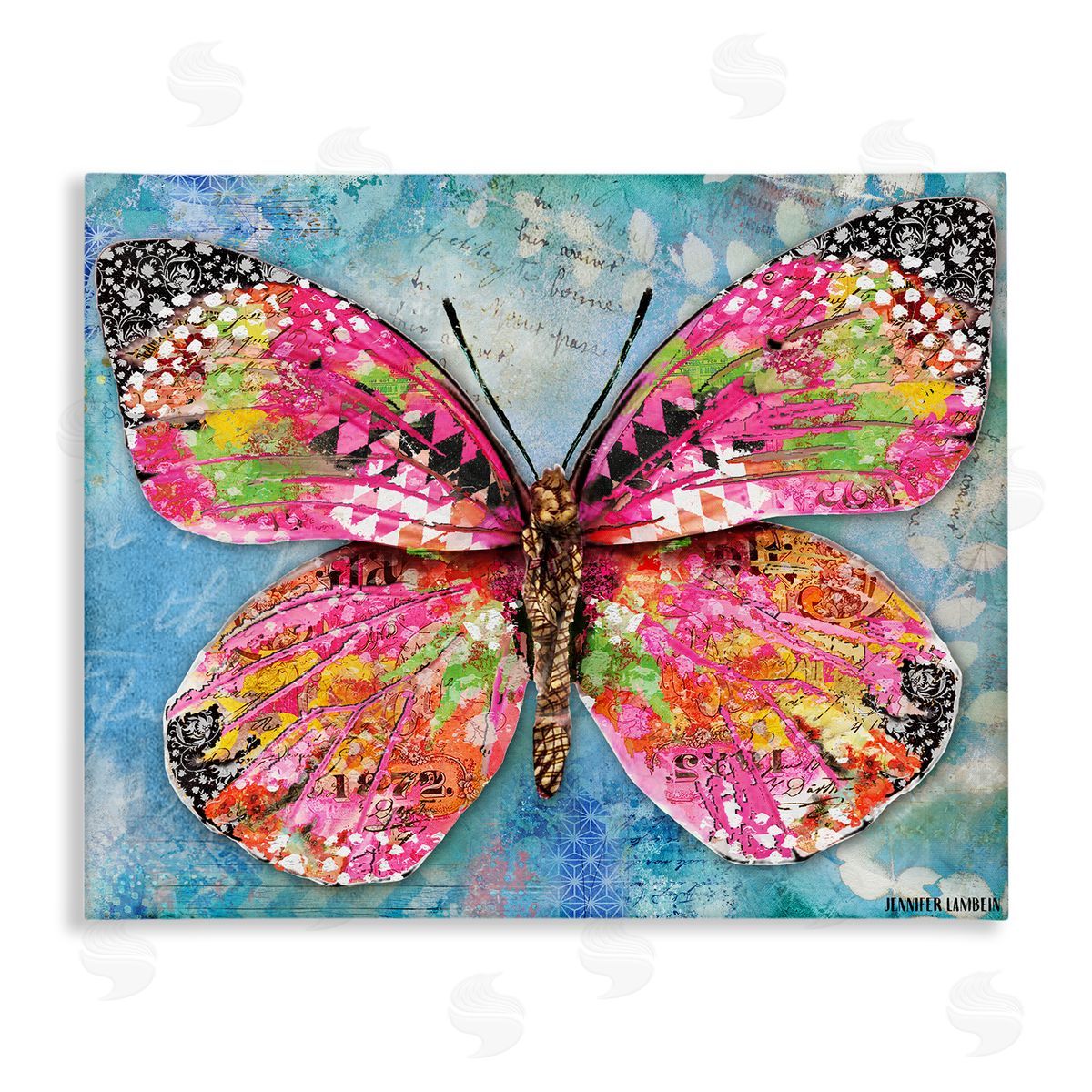 Jennifer Lambein Wonderland Butterfly Pattern Canvas Wall Art Print