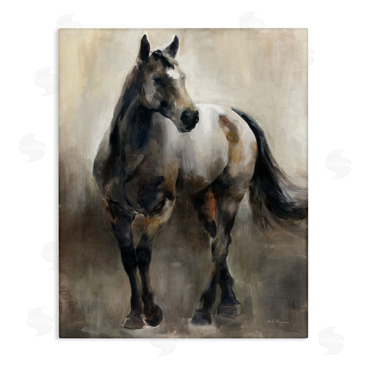 Marilyn Hageman Copper & Nickel Horse Canvas Wall Art Print