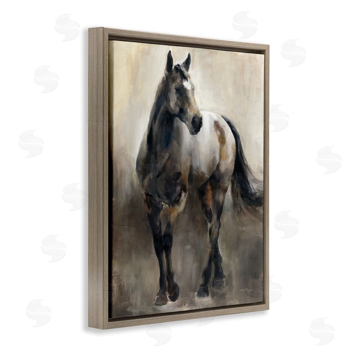 Marilyn Hageman Copper & Nickel Horse Brown Floating Frame Canvas Wall Art Print