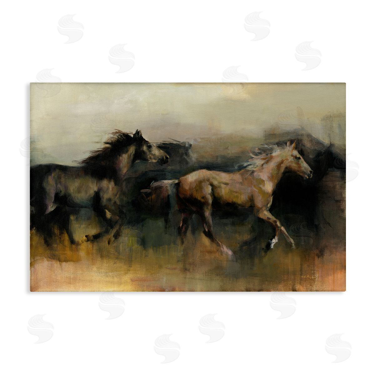 Marilyn Hageman Roaming The West Horses Canvas Wall Art Print