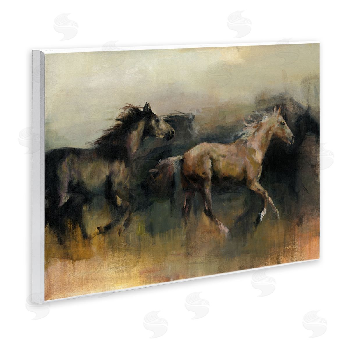 Marilyn Hageman Roaming The West Horses Wooden Wall Plaque Art Print