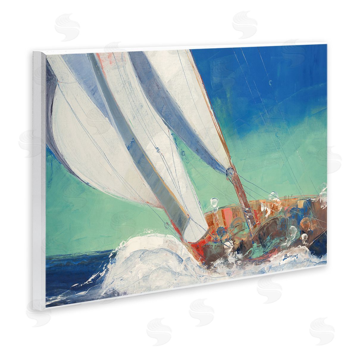 John Burrows Maritime Boat Hull Wooden Wall Plaque Art Print