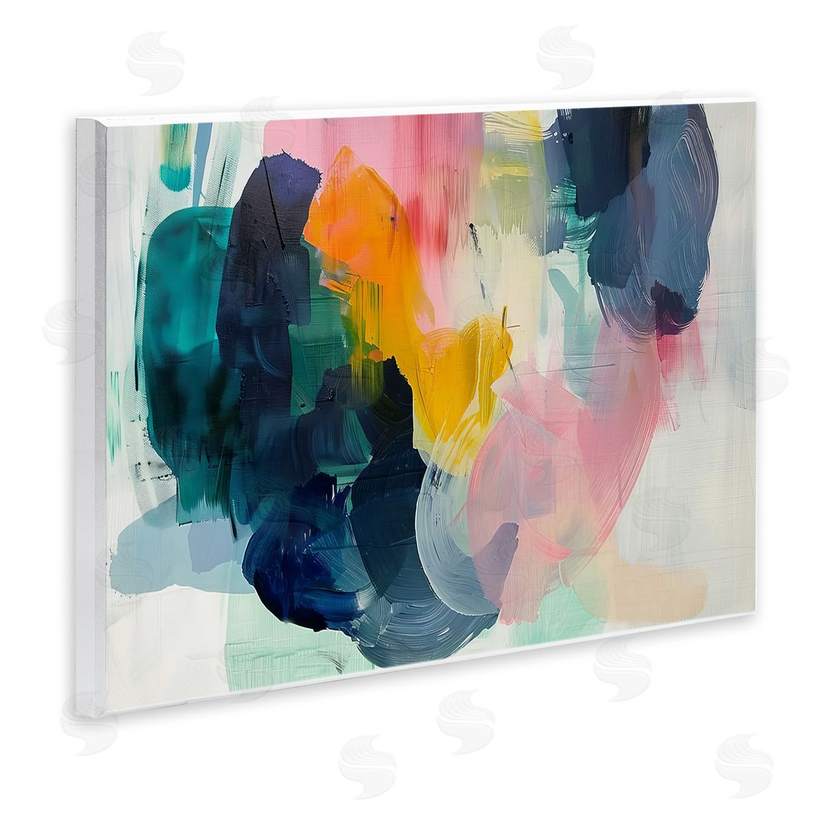 Irena Orlov Bold Paint Strokes Wooden Wall Plaque Art Print