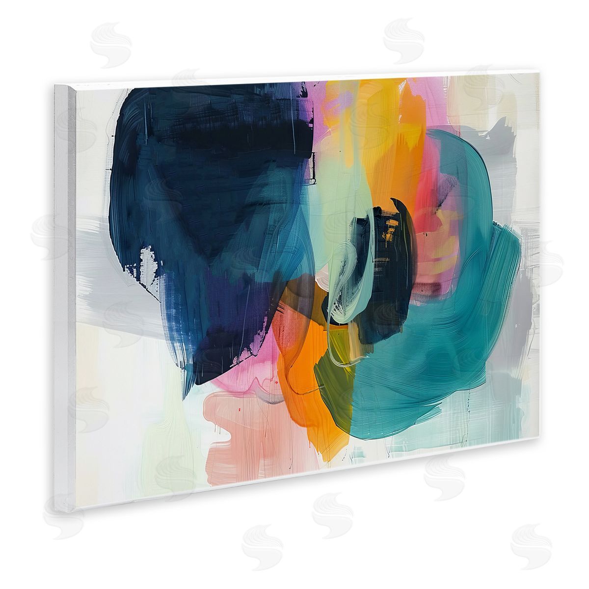 Irena Orlov Bold Hue Paint Strokes Wooden Wall Plaque Art Print