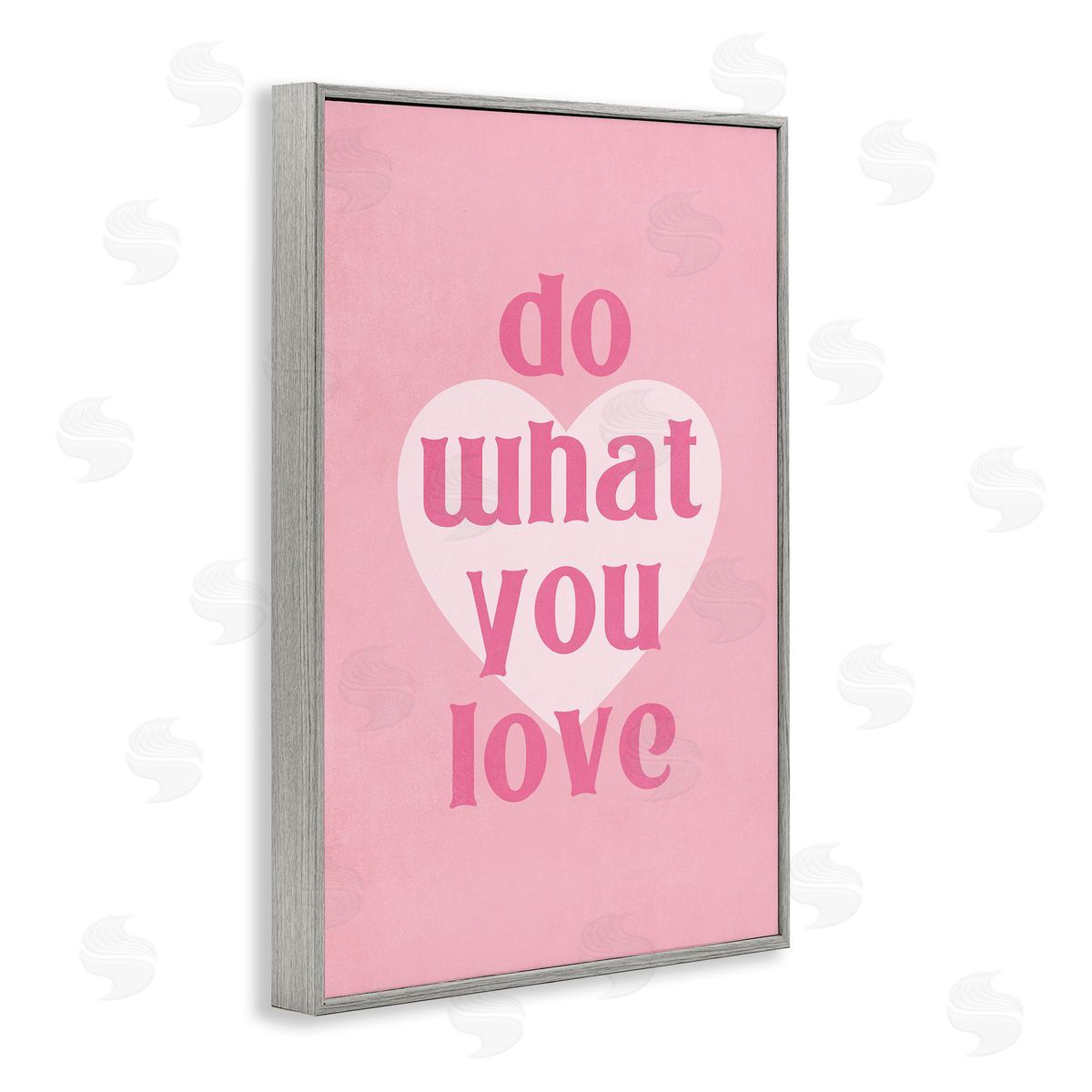Nataly White Do What You Love Pink Gray Framed Giclee Wall Art Print