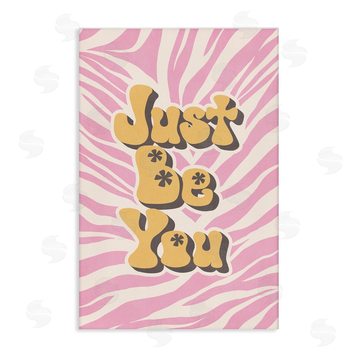 Nataly White Just Be You on Zebra Canvas Wall Art Print