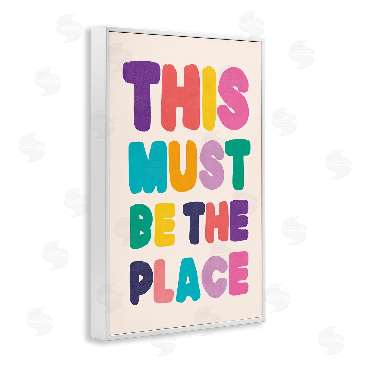 Nataly White Must Be The Place Phrase White Framed Giclee Wall Art Print