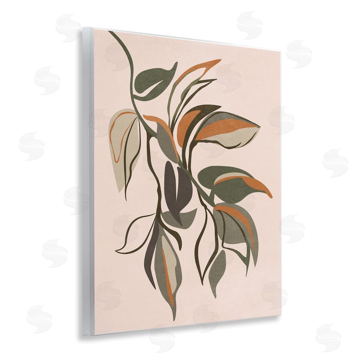 Nataly White Hanging Botanical Ivy Wooden Wall Plaque Art Print