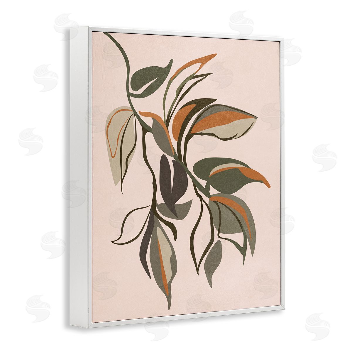 Nataly White Hanging Botanical Ivy White Framed Giclee Wall Art Print