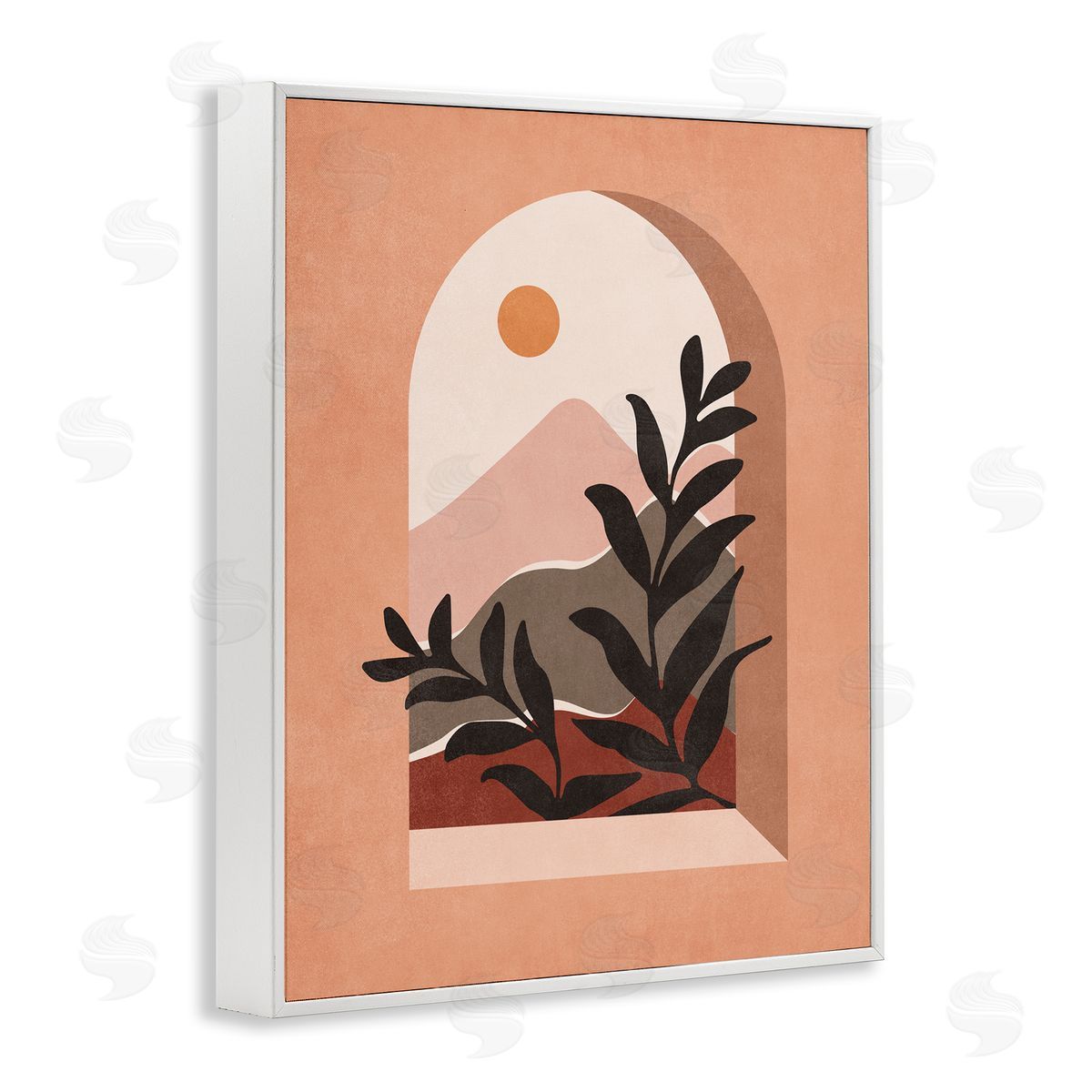 Nataly White Terracotta Boho Window White Framed Giclee Wall Art Print