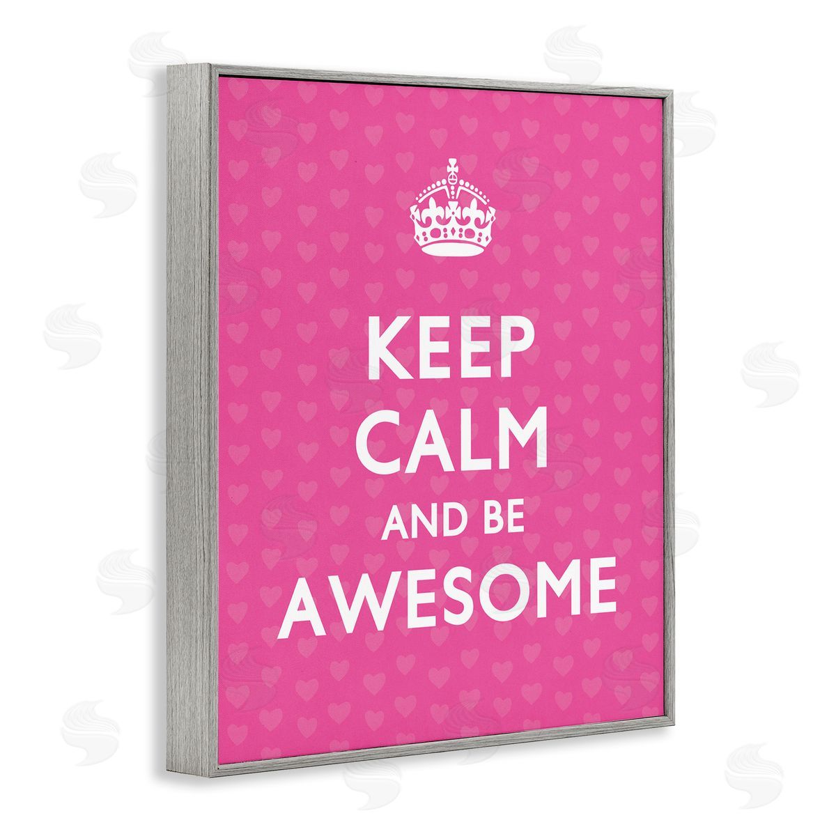 Nataly White Keep Calm Be Awesome Gray Framed Giclee Wall Art Print