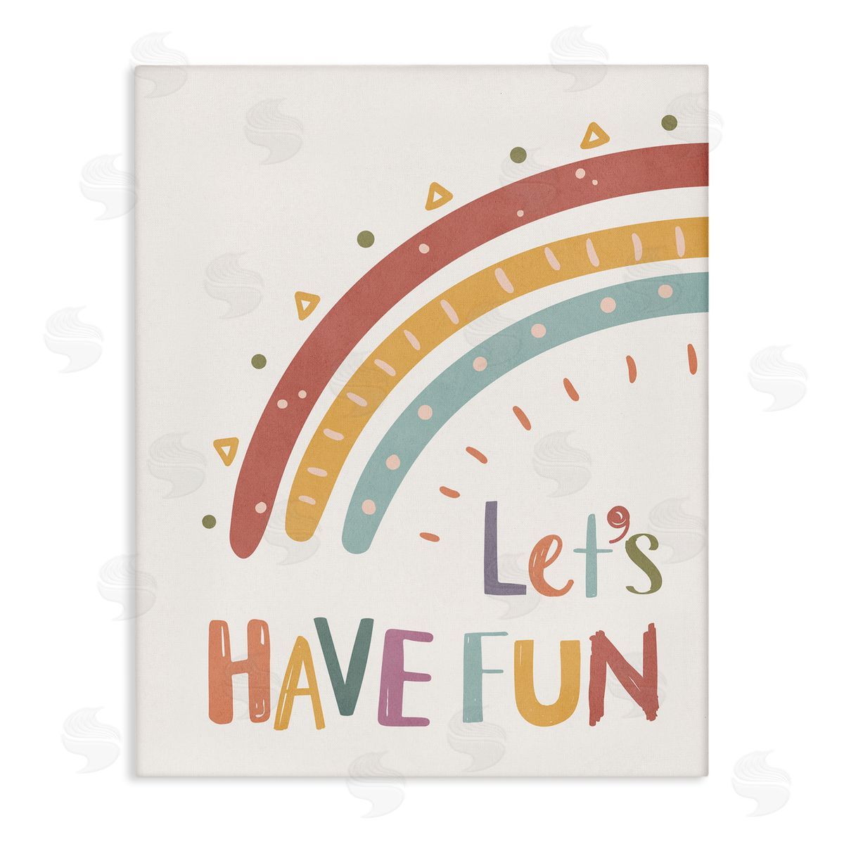 Nataly White Let's Have Fun Rainbow Canvas Wall Art Print