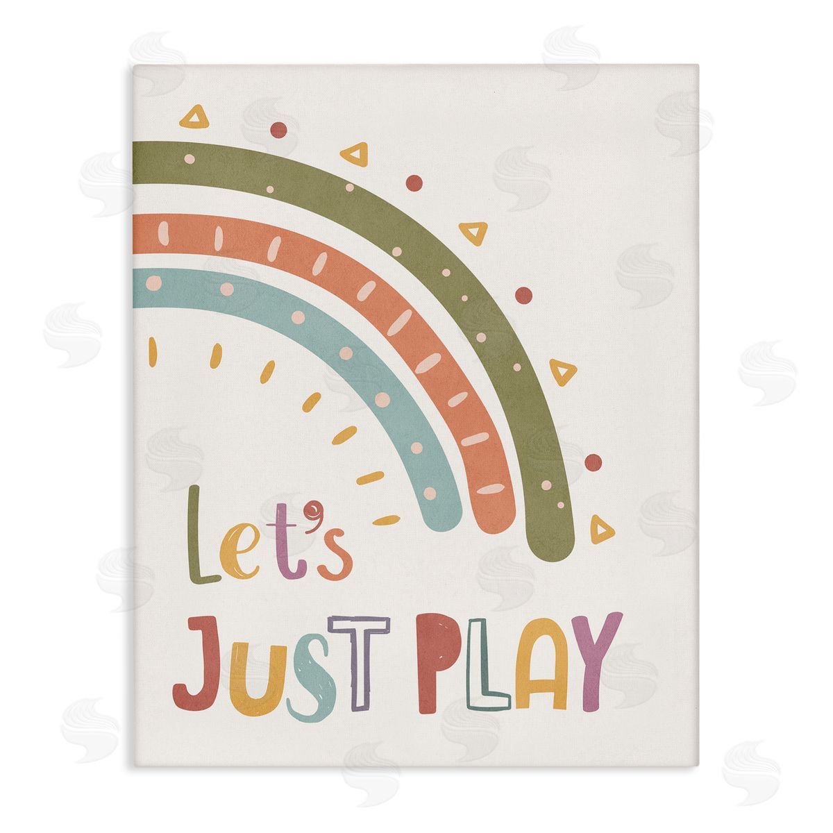Nataly White Let's Just Play Rainbow Canvas Wall Art Print