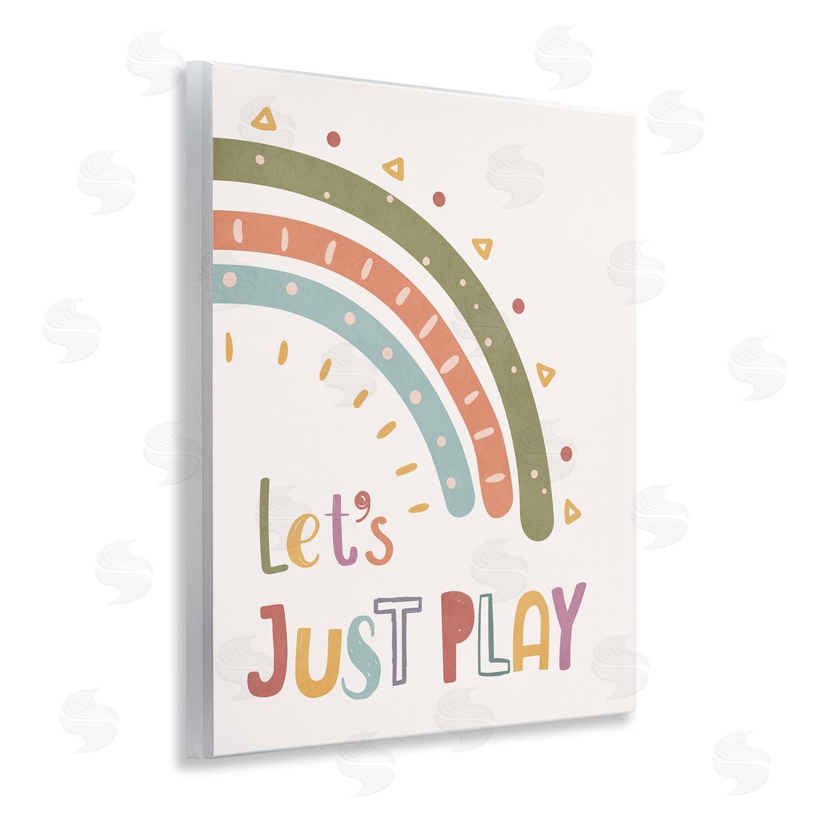 Nataly White Let's Just Play Rainbow Wooden Wall Plaque Art Print
