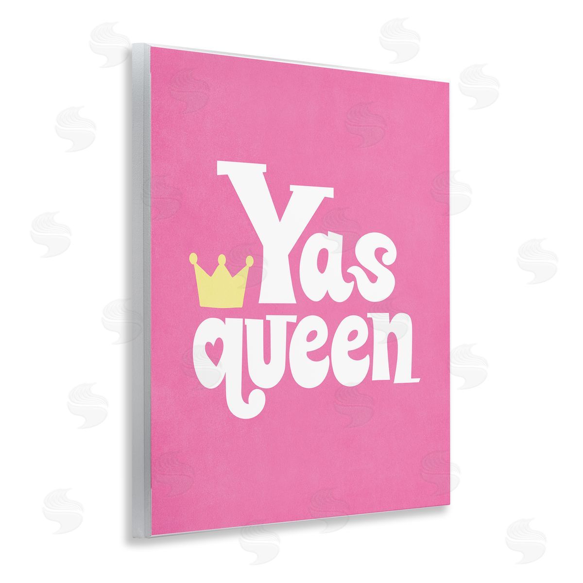 Nataly White Yas Queen with Crown Wooden Wall Plaque Art Print