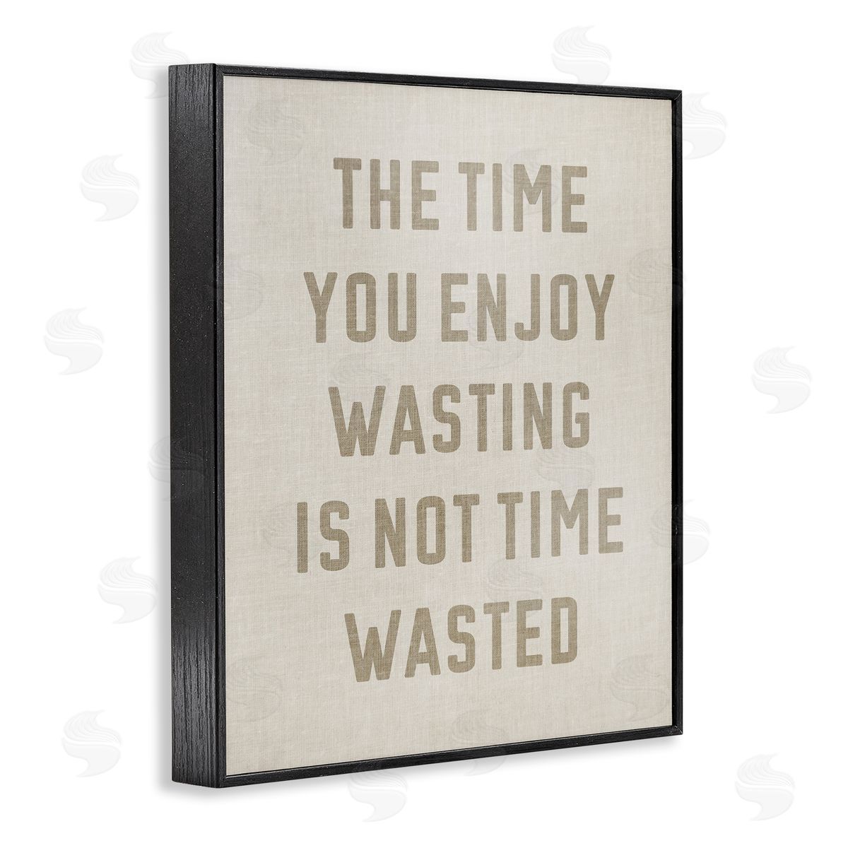 Stupell Studio Not Time Wasted Phrase Black Framed Giclee Wall Art Print
