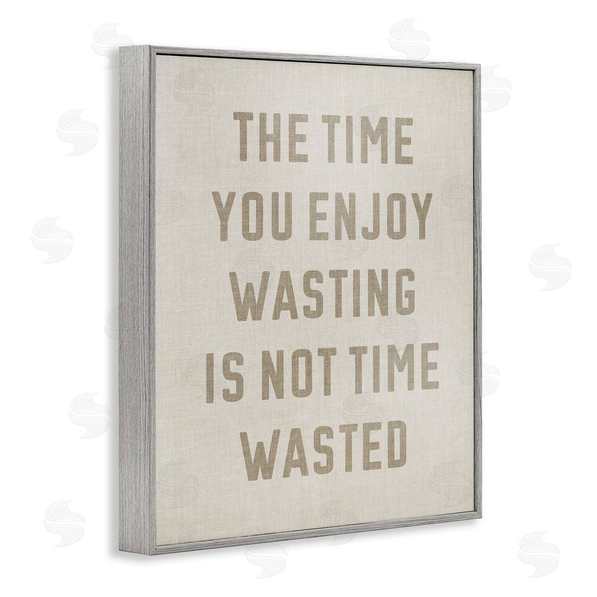 Stupell Studio Not Time Wasted Phrase Gray Framed Giclee Wall Art Print
