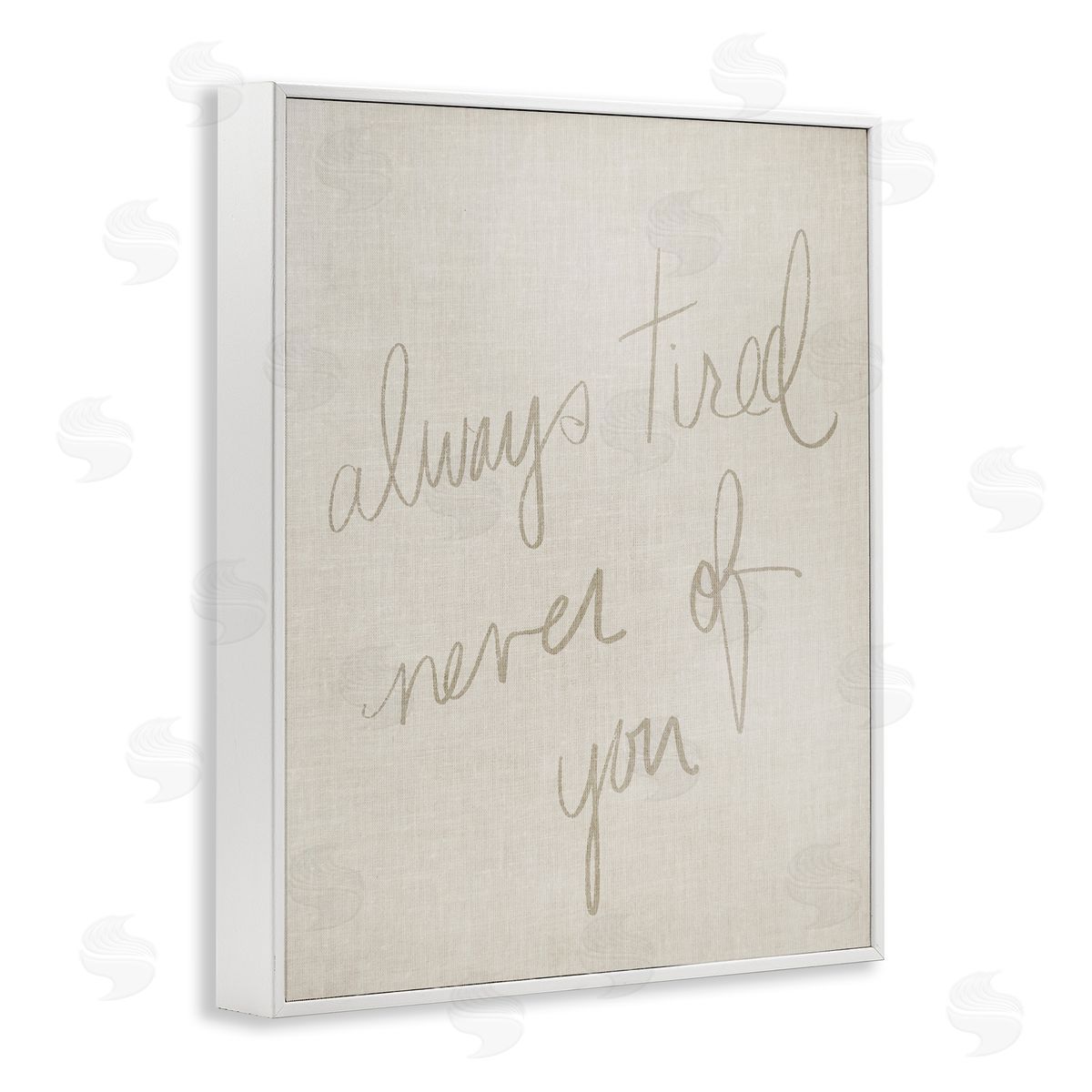 Stupell Studio Always Tired Never Of You White Framed Giclee Wall Art Print