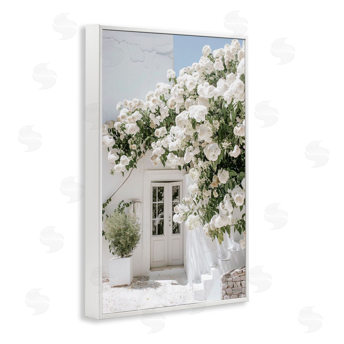 RB White Architecture Garden White Framed Giclee Wall Art Print