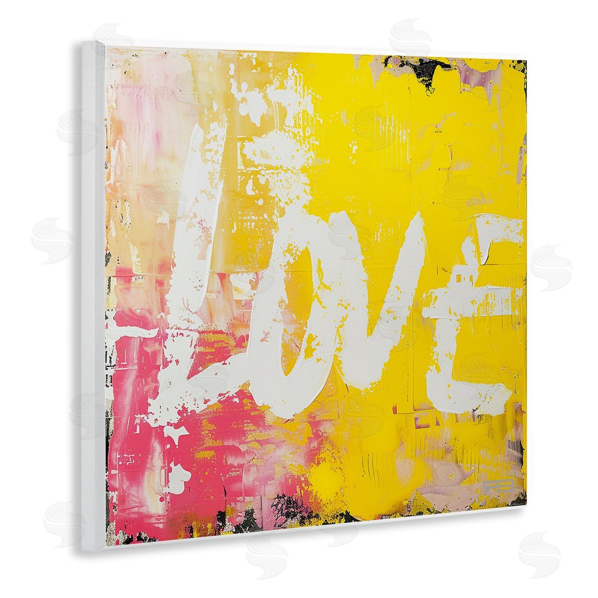 RB Urban Love Paint Style Wooden Wall Plaque Art Print