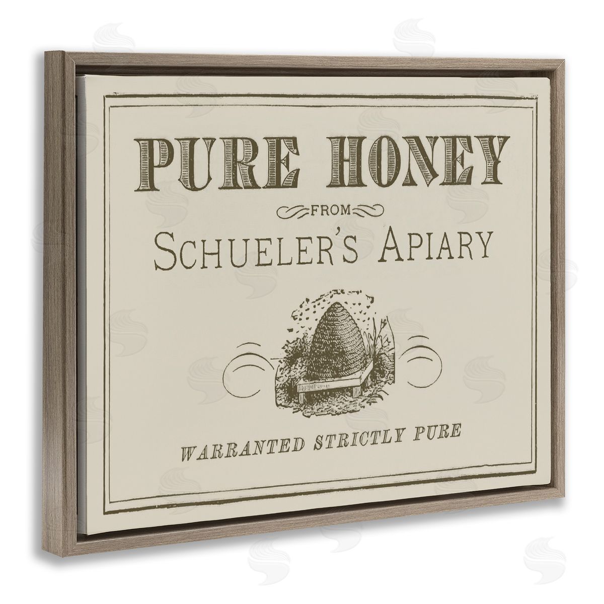 Stupell Studio Vintage Pure Honey Brown Floating Frame Canvas Wall Art Print
