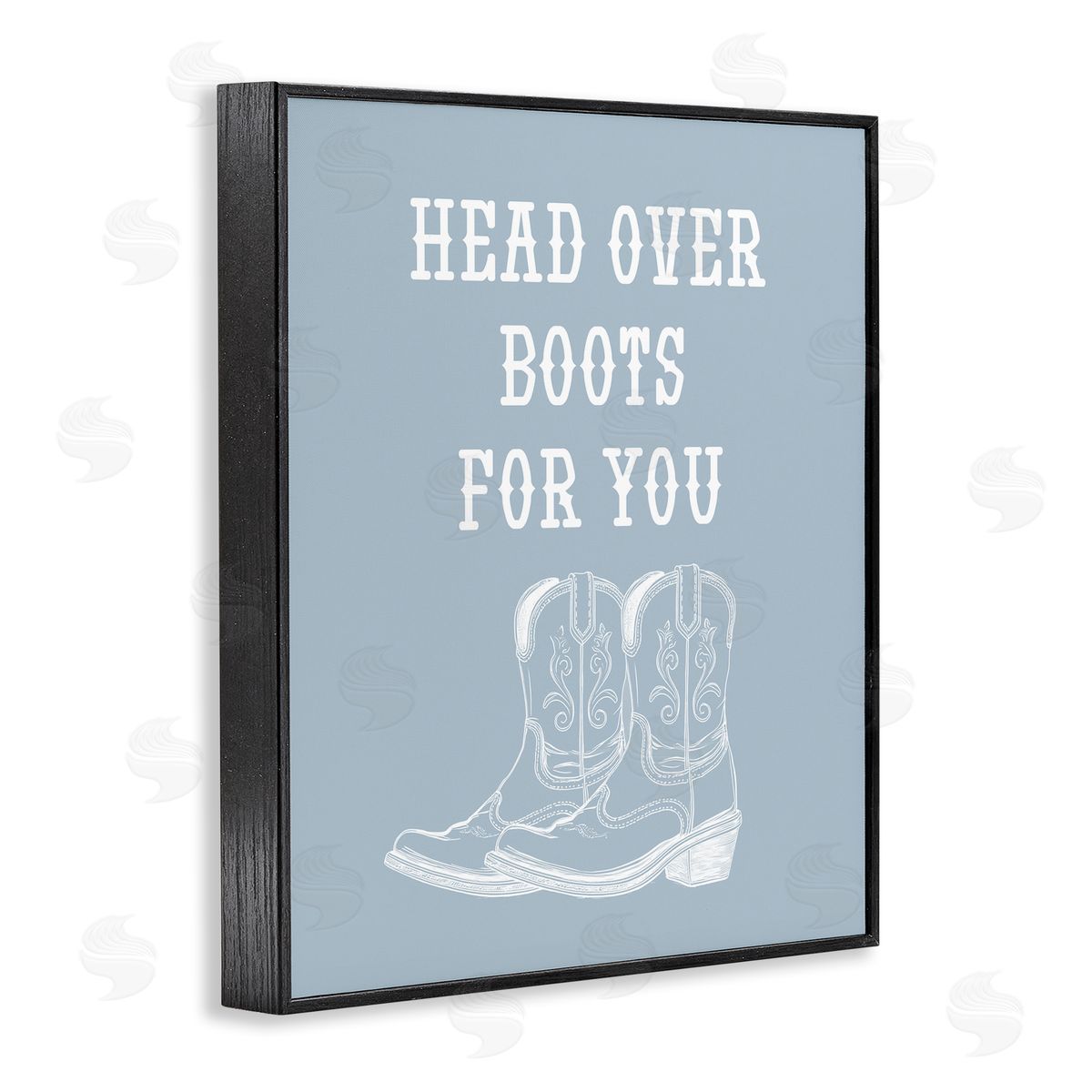 Stupell Studio Head Over Boots For You Black Framed Giclee Wall Art Print
