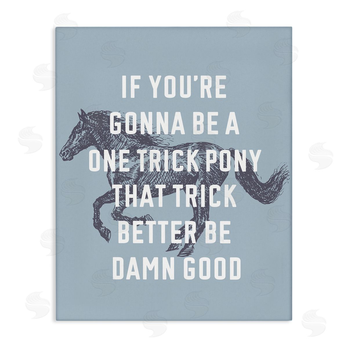 Stupell Studio One Trick Pony Phrase Canvas Wall Art Print