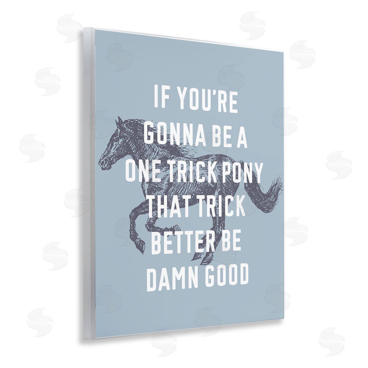 Stupell Studio One Trick Pony Phrase Wooden Wall Plaque Art Print
