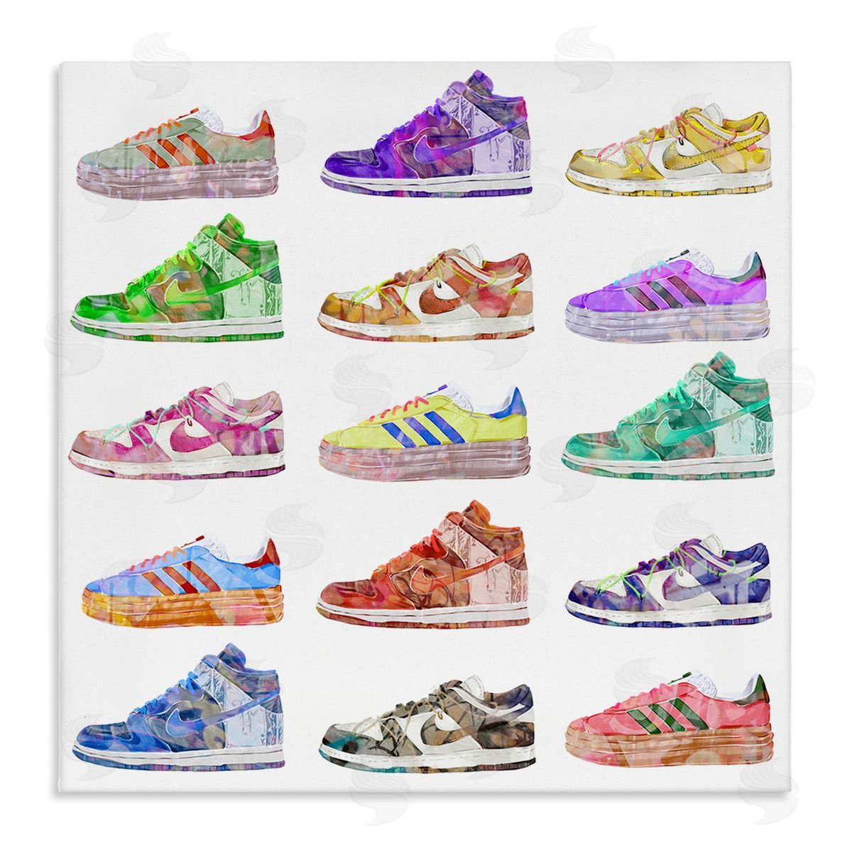 Ziwei Li Modern Sneakers Array Canvas Wall Art Print